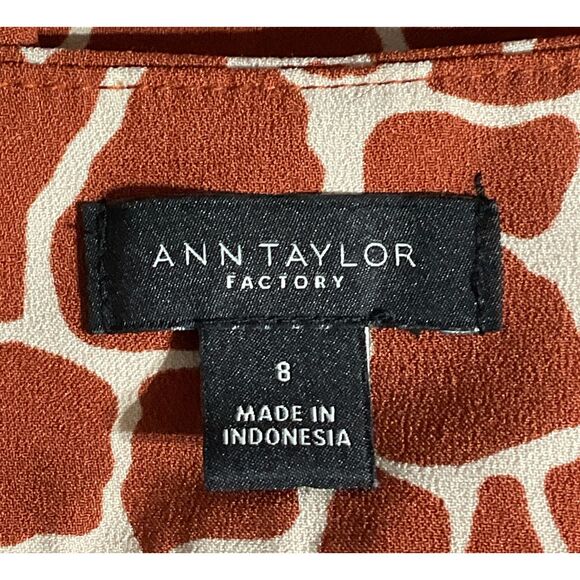 Ann Taylor Giraffe Wide Leg Pants Size 8 - Picture 7 of 10